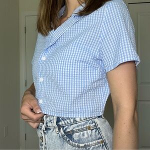 H&M top shirt blue 🩵 women size S